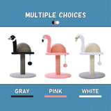 Animal Shaped Cat Scratching Post Flamingos Cute Cat Tree Tower with Sisal Rope for Indoor Cats House Furniture Climbing Frame