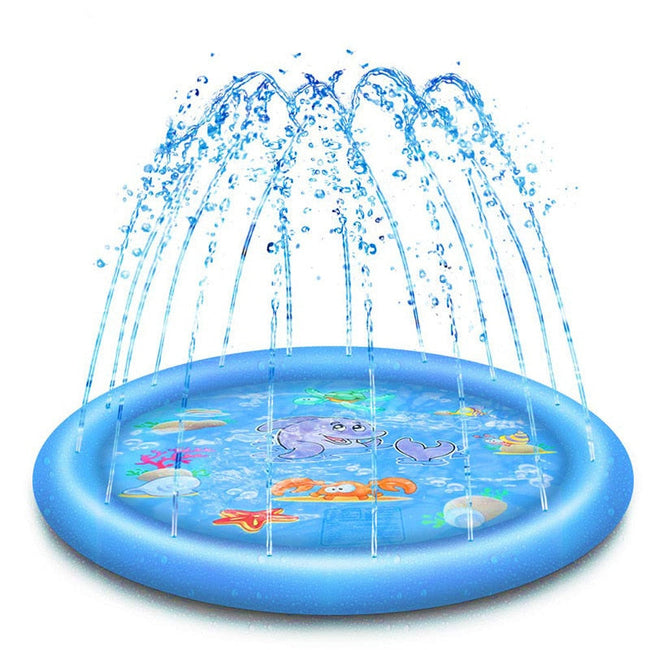 170*170cm Pet Sprinkler Pad Play Cooling Mat Swimming Pool Inflatable Water Spray Pad Mat Tub Summer Cool Dog Bathtub for Dogs BATACHARLY