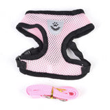 Breathable Small Dog Harness And Leash Nylon Safety Mesh Chest Strap Collar For Kitten Cat Chihuahua Pug Bulldog Cats Vest BATACHARLY