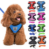 Breathable Small Dog Harness And Leash Nylon Safety Mesh Chest Strap Collar For Kitten Cat Chihuahua Pug Bulldog Cats Vest BATACHARLY