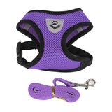 Breathable Small Dog Harness And Leash Nylon Safety Mesh Chest Strap Collar For Kitten Cat Chihuahua Pug Bulldog Cats Vest BATACHARLY
