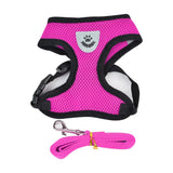 Breathable Small Dog Harness And Leash Nylon Safety Mesh Chest Strap Collar For Kitten Cat Chihuahua Pug Bulldog Cats Vest BATACHARLY