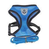Breathable Small Dog Harness And Leash Nylon Safety Mesh Chest Strap Collar For Kitten Cat Chihuahua Pug Bulldog Cats Vest BATACHARLY