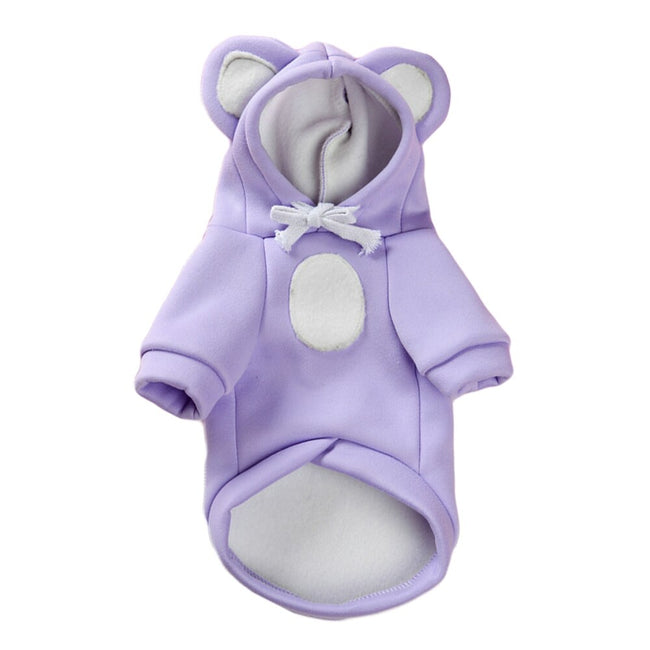 Dog Clothes Winter Warm Dog Cat Hoodies Fleece Warm Hooded Jacket Sweatshirt For Bulldog Chihuahua Puppy Cat Outfit XS-XL BATACHARLY