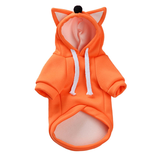 Dog Clothes Winter Warm Dog Cat Hoodies Fleece Warm Hooded Jacket Sweatshirt For Bulldog Chihuahua Puppy Cat Outfit XS-XL BATACHARLY