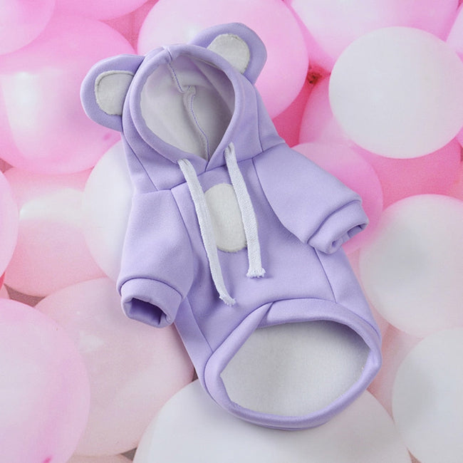Dog Clothes Winter Warm Dog Cat Hoodies Fleece Warm Hooded Jacket Sweatshirt For Bulldog Chihuahua Puppy Cat Outfit XS-XL BATACHARLY