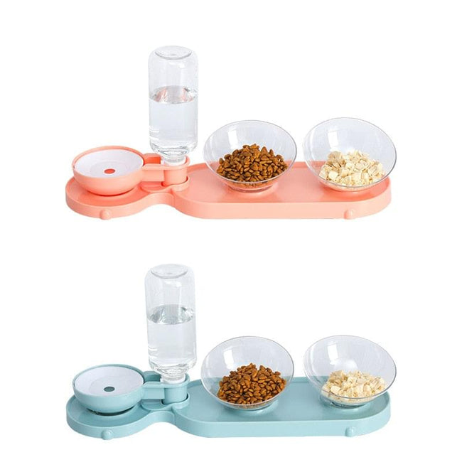 3-in-1 Cat Bowl Feeder Pet Dog Drinker Feeder Food Dispenser  Automatic Drinking Bowls Container For Food Water Bowl For Cats