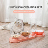 3-in-1 Cat Bowl Feeder Pet Dog Drinker Feeder Food Dispenser  Automatic Drinking Bowls Container For Food Water Bowl For Cats