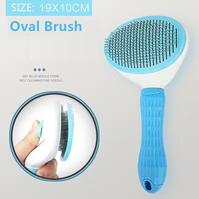 Pet Dog Hair Brush Cat Comb Grooming And Care Cat Brush Stainless Steel Comb For Long Hair Dogs Cleaning Pets Dogs Accessories BATACHARLY