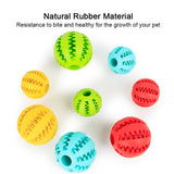 Pet Dog Toy Interactive Rubber Balls for Small Large Dogs Puppy Cat Chewing Toys Pet Tooth Cleaning Indestructible Dog Food Ball BATACHARLY