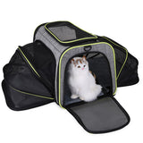 Soft Portable Pet Carrier Bag Breathable Dog Backpack With Mesh Window Outdoor Travel Expandable Cats Handbag Safety Zippers
