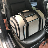 Soft Portable Pet Carrier Bag Breathable Dog Backpack With Mesh Window Outdoor Travel Expandable Cats Handbag Safety Zippers