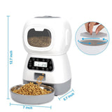 Smart Automatic Pet Feeder With Voice Record Stainless Steel LCD Screen Timer For Dog Food Bowl Cat Food Dispenser Pet Supplies BATACHARLY