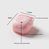 Soft Silicone Dog Brush Pet Shampoo Massager Bath Brush Bathroom Puppycat Washing Massage Dispenser Grooming Shower Brush BATACHARLY
