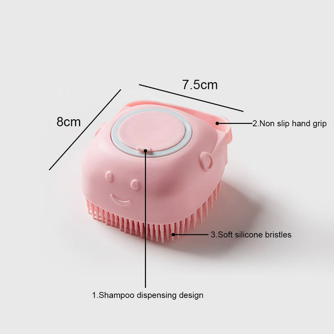 Soft Silicone Dog Brush Pet Shampoo Massager Bath Brush Bathroom Puppycat Washing Massage Dispenser Grooming Shower Brush BATACHARLY