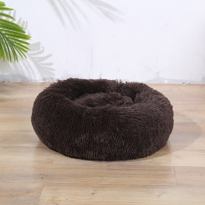 Super Soft Pet Dog Bed Autumn Winter Round Long-haired Pet Mat Suitable House for Cats and Dogs Warm Comfortable Pet Supplies BATACHARLY