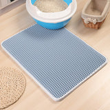 Waterproof Pet Cat Litter Mat Foldable EVA Double-Layer Cats Mat Bottom Non-slip Pet Litter Cat Mat Layer Pet Litter Catcher Mat BATACHARLY