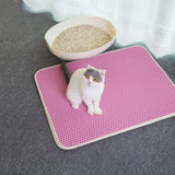 Waterproof Pet Cat Litter Mat Foldable EVA Double-Layer Cats Mat Bottom Non-slip Pet Litter Cat Mat Layer Pet Litter Catcher Mat BATACHARLY