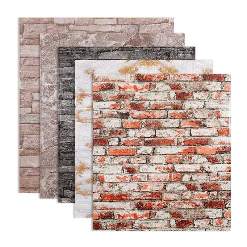 Transform Your Space with 10pcs 3D Brick Wall Stickers – A DIY Marvel!