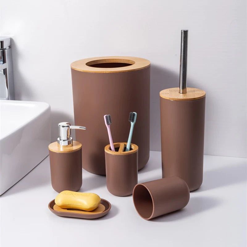 Eco-Friendly Sophistication: 6-Piece Bamboo Bathroom Essentials Set Review