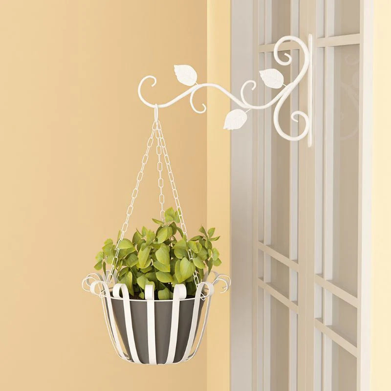 Elevate Your Greenery with the European Style Wall Hanging Flower Pot Support Bracket