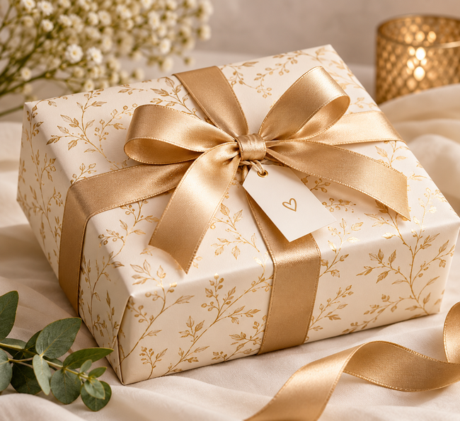 Gift Wrapping – Classic Ivory & Gold
