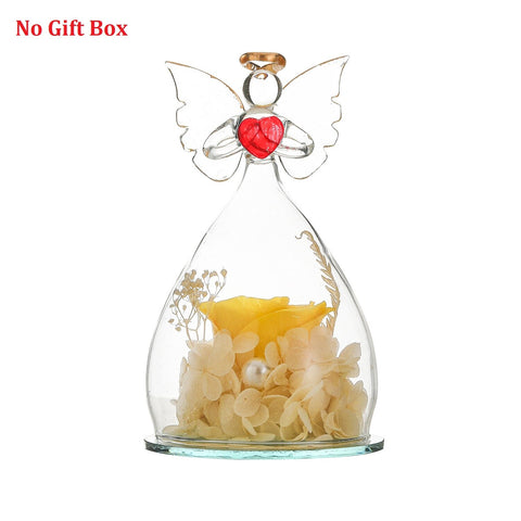 Angel Gifts for Mom Preserved Roses In Glass Forever Eternal Rose Flowers Wedding Birthday Anniversary Mothers Day Gifts for Her