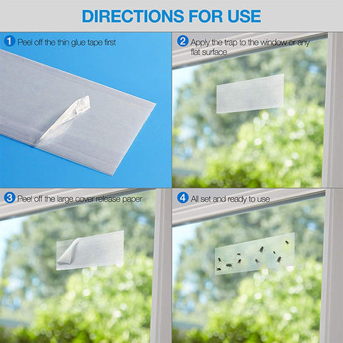 10pcs Strong Flies Traps Bugs Fly Glue Sticky Board Catching Insects Killer Pest Control Window Stickers For Flies Traps BATACHARLY