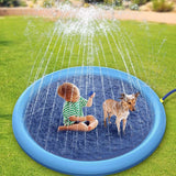 170*170cm Pet Sprinkler Pad Play Cooling Mat Swimming Pool Inflatable Water Spray Pad Mat Tub Summer Cool Dog Bathtub for Dogs BATACHARLY