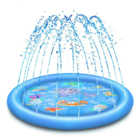 170*170cm Pet Sprinkler Pad Play Cooling Mat Swimming Pool Inflatable Water Spray Pad Mat Tub Summer Cool Dog Bathtub for Dogs BATACHARLY