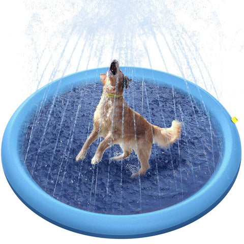 170*170cm Pet Sprinkler Pad Play Cooling Mat Swimming Pool Inflatable Water Spray Pad Mat Tub Summer Cool Dog Bathtub for Dogs BATACHARLY