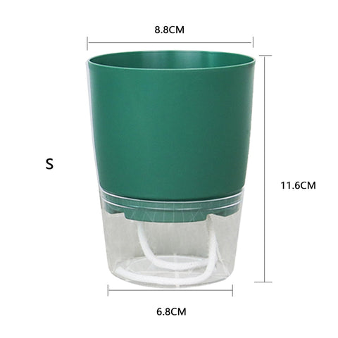 2 Layer Self Watering Planter Home Garden Office Plant Flower Pot With Water Container Automatic Watering Hydroponic Plant Pot BATACHARLY