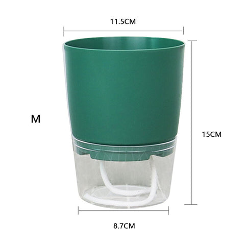 2 Layer Self Watering Planter Home Garden Office Plant Flower Pot With Water Container Automatic Watering Hydroponic Plant Pot BATACHARLY