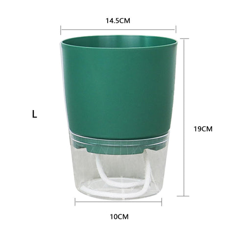 2 Layer Self Watering Planter Home Garden Office Plant Flower Pot With Water Container Automatic Watering Hydroponic Plant Pot BATACHARLY