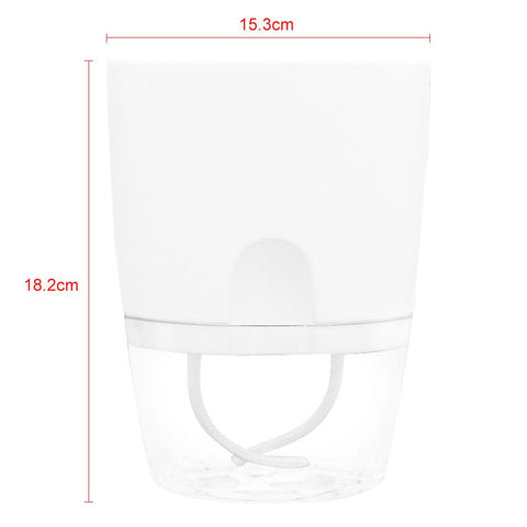 2 Layer Self Watering Planter Home Garden Office Plant Flower Pot With Water Container Automatic Watering Hydroponic Plant Pot BATACHARLY