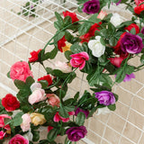 250CM Rose Artificial Flowers Christmas Garland for Wedding Home Room Decoration Spring Autumn Garden Arch DIY Fake Plant Vine BATACHARLY