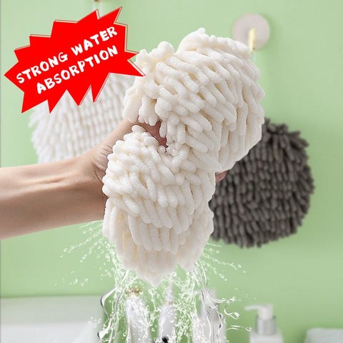 3/2/1pc Quick Dry Soft Absorbent Microfiber Towels Hand Towels Kitchen Bathroom Hand Towel Ball with Hanging Loop Cleaning Cloth BATACHARLY
