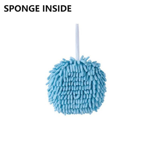 3/2/1pc Quick Dry Soft Absorbent Microfiber Towels Hand Towels Kitchen Bathroom Hand Towel Ball with Hanging Loop Cleaning Cloth BATACHARLY