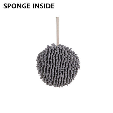 3/2/1pc Quick Dry Soft Absorbent Microfiber Towels Hand Towels Kitchen Bathroom Hand Towel Ball with Hanging Loop Cleaning Cloth BATACHARLY