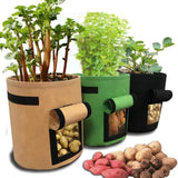 3 Size Felt Plant Grow Bags Nonwoven Fabric Garden Potato Pot Greenhouse Vegetable Growing Bags Moisturizing Vertical Tools BATACHARLY