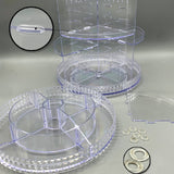 360 Degree Rotation Make Up Organizer Box Cosmetic Organizer Transparent Fashion Spin Multi-Function Detachable Acrylic BATACHARLY
