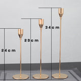 3Pcs/Set Chinese Style Metal Candle Holders Simple Golden Wedding Decoration Bar Party Living Room Decor Home Decor Candlestick BATACHARLY