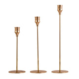 3Pcs/Set Chinese Style Metal Candle Holders Simple Golden Wedding Decoration Bar Party Living Room Decor Home Decor Candlestick BATACHARLY