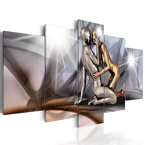 5 Pieces of Modern European Alphabet Painting HD Poster Printing Art Living Room Bedroom Wall Home Decoration Without Frame A BATACHARLY