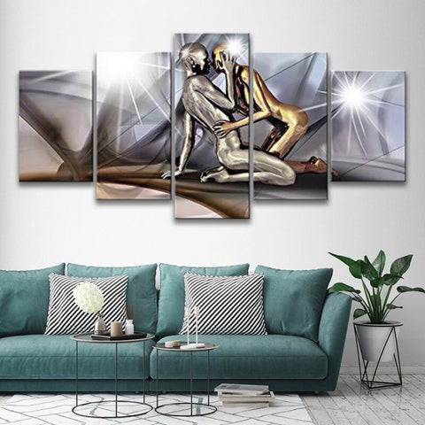 5 Pieces of Modern European Alphabet Painting HD Poster Printing Art Living Room Bedroom Wall Home Decoration Without Frame A BATACHARLY