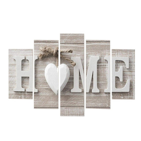 5 Pieces of Modern European Alphabet Painting HD Poster Printing Art Living Room Bedroom Wall Home Decoration Without Frame A BATACHARLY