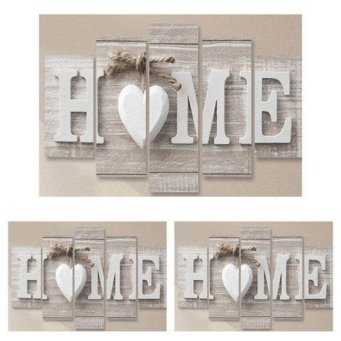 5 Pieces of Modern European Alphabet Painting HD Poster Printing Art Living Room Bedroom Wall Home Decoration Without Frame A BATACHARLY