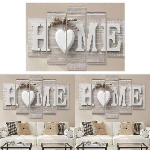 5 Pieces of Modern European Alphabet Painting HD Poster Printing Art Living Room Bedroom Wall Home Decoration Without Frame A BATACHARLY