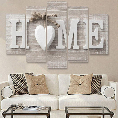 5 Pieces of Modern European Alphabet Painting HD Poster Printing Art Living Room Bedroom Wall Home Decoration Without Frame A BATACHARLY