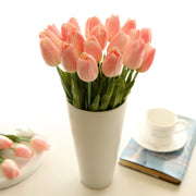 5pcs Tulip PU Artificial Flower Real Touch Bouquet Fake Flowers For Wedding Decoration Spring Party DIY Home Garden Supplies BATACHARLY